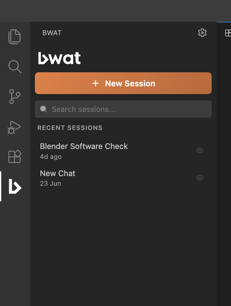 Tap on New Session button