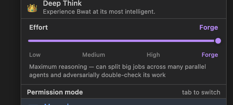 Chose an effort level